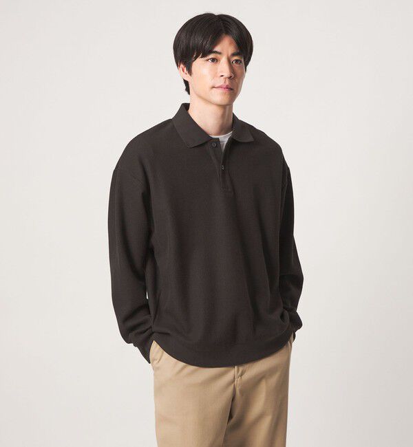 UNITED ARROWS green label relaxing「ワッフル 長袖 ポロシャツ」|ポロシャツ|
