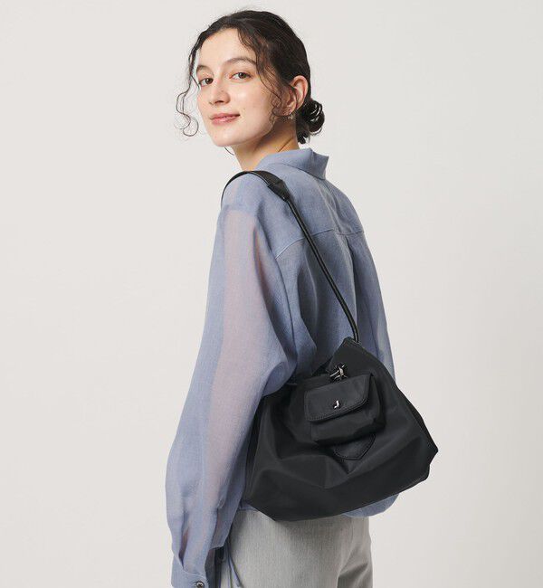 BEAUTY&YOUTH UNITED ARROWS「ポリエステル チャーム ドロスト バッグ」|ショルダー・メッセンジャー|BLACK