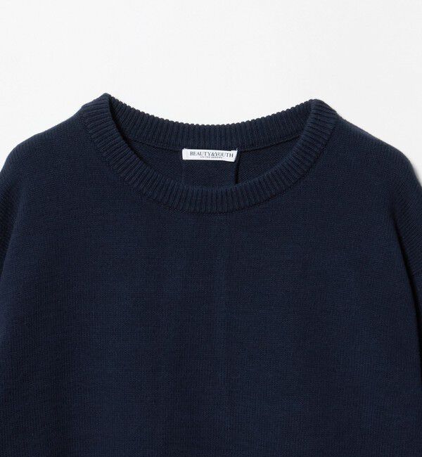BEAUTY&YOUTH UNITED ARROWS「コットンブレンド バックタック ニットプルオーバー ウォッシャブル」|ニット・セーター|