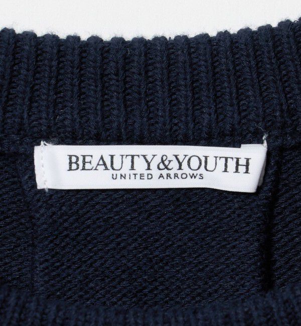 BEAUTY&YOUTH UNITED ARROWS「コットンブレンド バックタック ニットプルオーバー ウォッシャブル」|ニット・セーター|