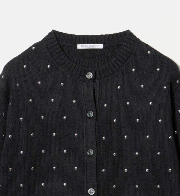 BEAUTY&YOUTH UNITED ARROWS「メタルパーツ クルーネック カーディガン ウォッシャブル」|カーディガン|
