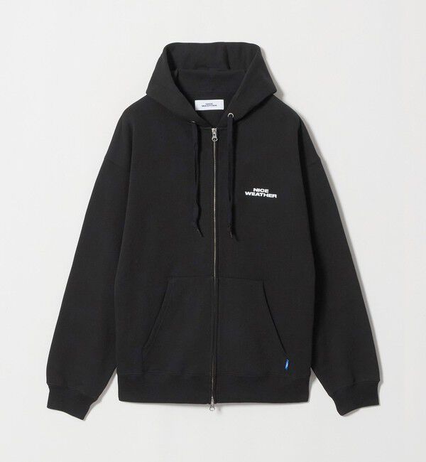 NICE WEATHER「＜NICE WEATHER＞ロゴ ジップフーディ」|パーカー|BLACK