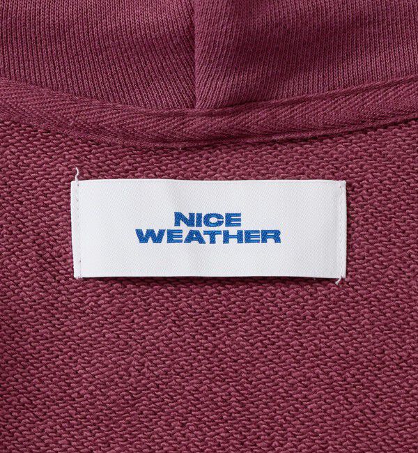 NICE WEATHER「＜NICE WEATHER＞ロゴ ジップフーディ」|パーカー|