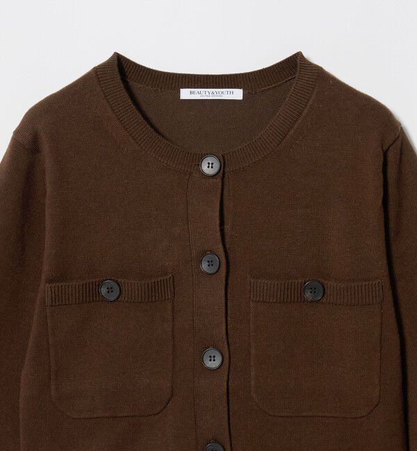 BEAUTY&YOUTH UNITED ARROWS「ポケット ショートカーディガン ウォッシャブル」|カーディガン|