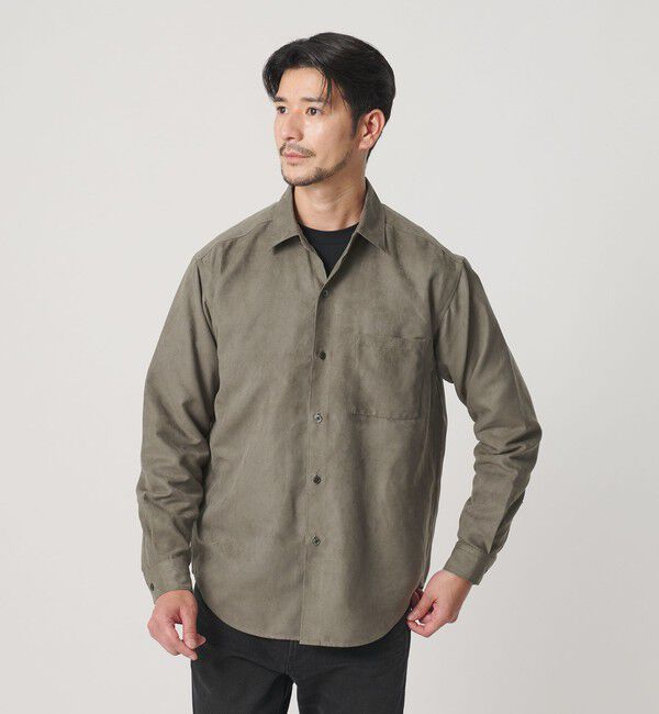 BEAUTY&YOUTH UNITED ARROWS「【WEB限定 WARDROBE SMART】スエードライク シャツ」|シャツ・ブラウス|