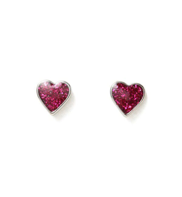 Ray BEAMS 「プチ エポハート ピアス」|ピアス|VIVID_PINK