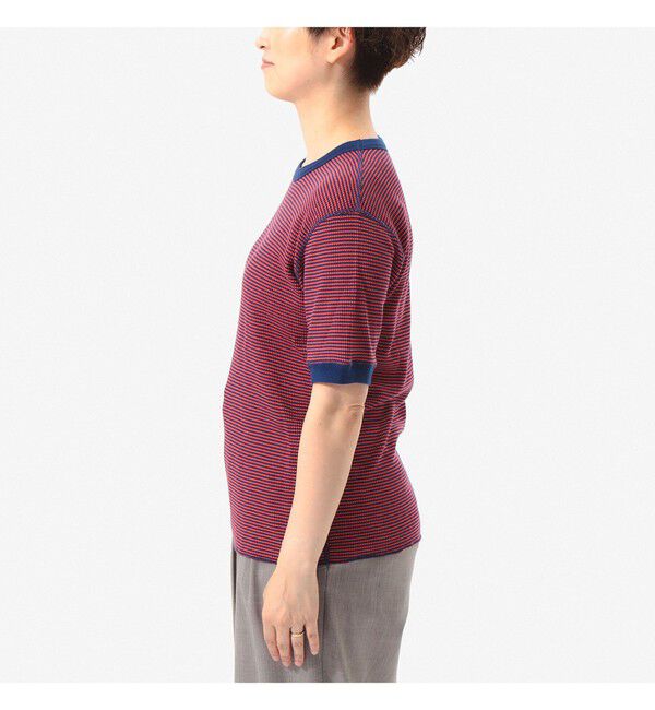 BEAMSBOY「【別注】Healthknit / ワッフル ボーダー Tシャツ」|Tシャツ・カットソー|