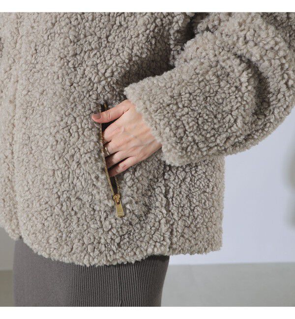 BEAMS SELECTION for WOMEN「【WEB限定】TATRAS / IPAMA ボア フードジャケット」|ブルゾン・スタジャン|