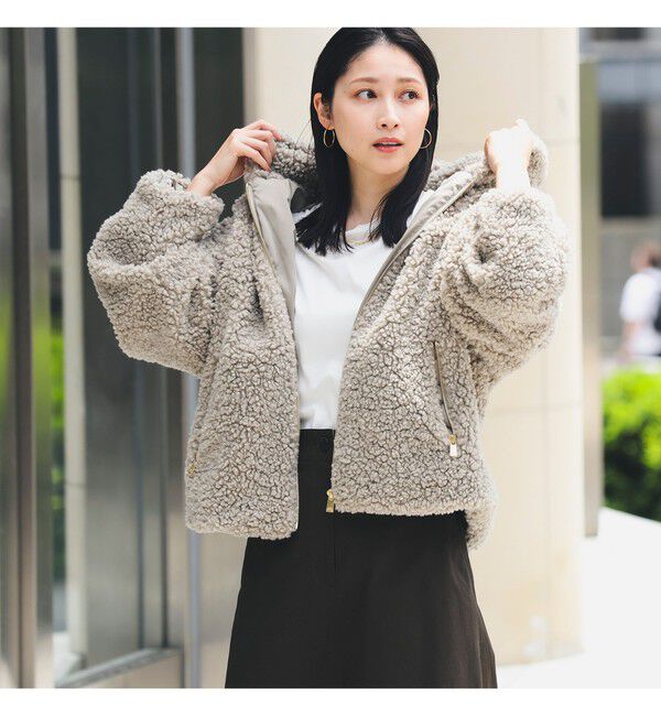 BEAMS SELECTION for WOMEN「【WEB限定】TATRAS / IPAMA ボア フードジャケット」|ブルゾン・スタジャン|