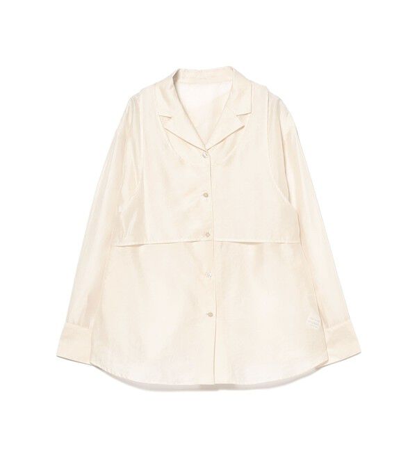 Ray BEAMS 「シアー レイヤード シャツ      26SS 日除け 紫外線対策 冷房対策 デザインシャツ 春夏」|シャツ・ブラウス|