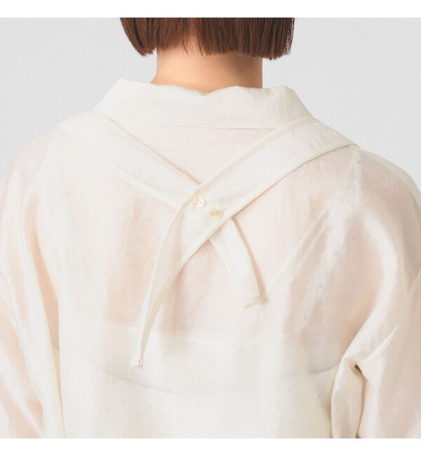 Ray BEAMS 「シアー レイヤード シャツ      26SS 日除け 紫外線対策 冷房対策 デザインシャツ 春夏」|シャツ・ブラウス|