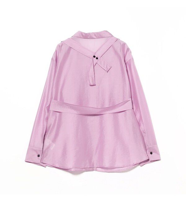 Ray BEAMS 「シアー レイヤード シャツ      26SS 日除け 紫外線対策 冷房対策 デザインシャツ 春夏」|シャツ・ブラウス|