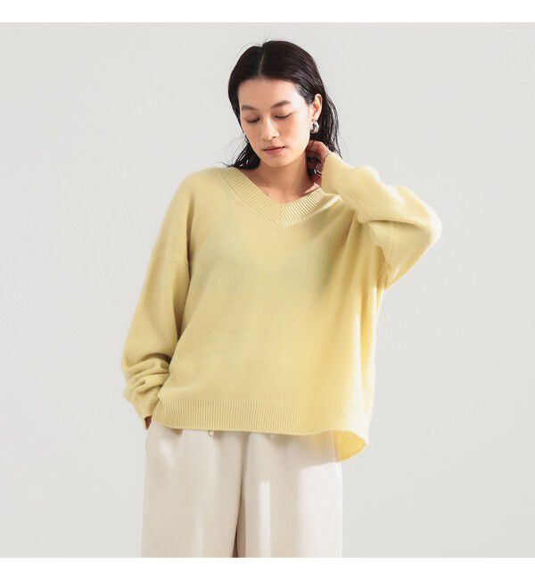 Demi-Luxe BEAMS 「【別注】SLOANE &times; Demi-Luxe BEAMS / 7ゲージ 天竺 カシミヤ Vネック ニット」|ニット・セーター|