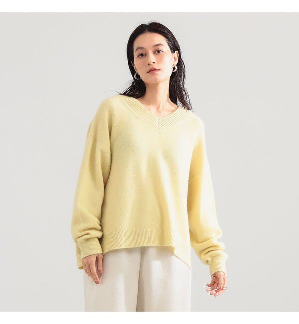 Demi-Luxe BEAMS 「【別注】SLOANE &times; Demi-Luxe BEAMS / 7ゲージ 天竺 カシミヤ Vネック ニット」|ニット・セーター|
