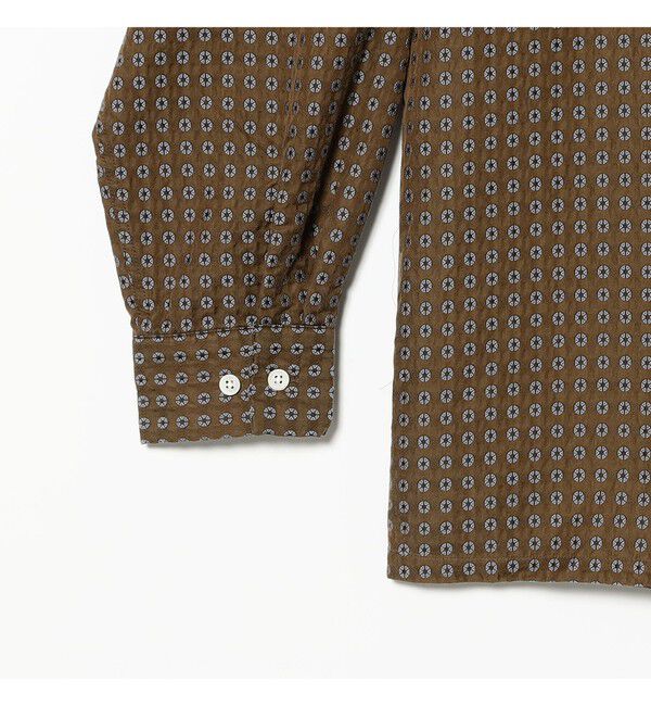 BEAMS PLUS「Open Collar Cupra Cotton Satin Jacquard」|シャツ・ブラウス|