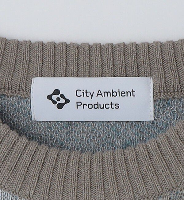 SHIPS「City Ambient Products: シャギー ジャカード クルーネック ニット」|ニット・セーター|