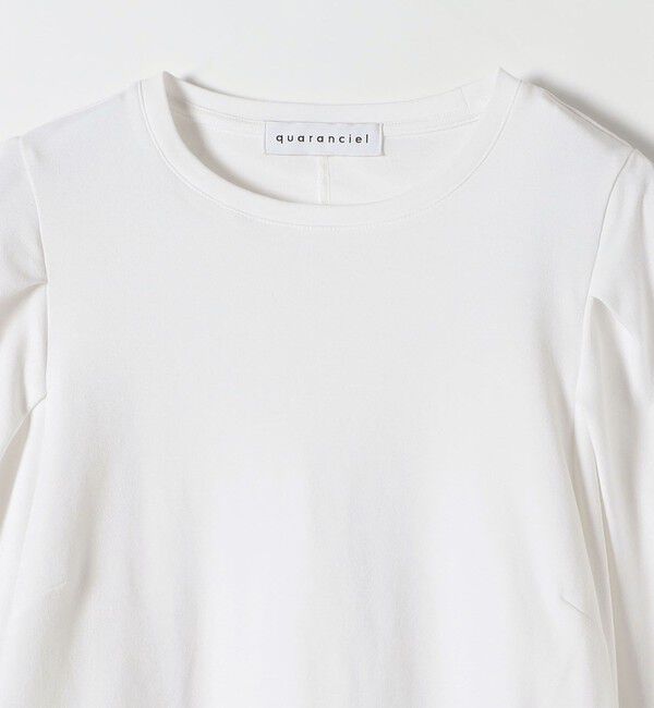 quaranciel「quaranciel:〈洗濯機可能〉パワーショルダー クルーネック プルオーバー」|Tシャツ・カットソー|