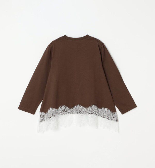 SHIPS any「〈手洗い可能〉レースヘム リラックス Tシャツ(ロンT) <KIDS>」|Tシャツ・カットソー|