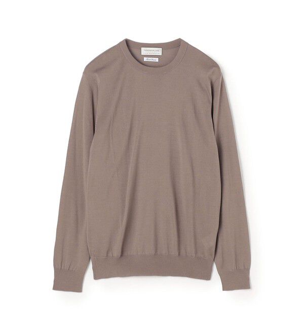 TOMORROWLAND MENS「TOMORROWLAND tricot スーパーファインメリノウール クルーネックニット S-WOOL」|ニット・セーター|13 グレージュ