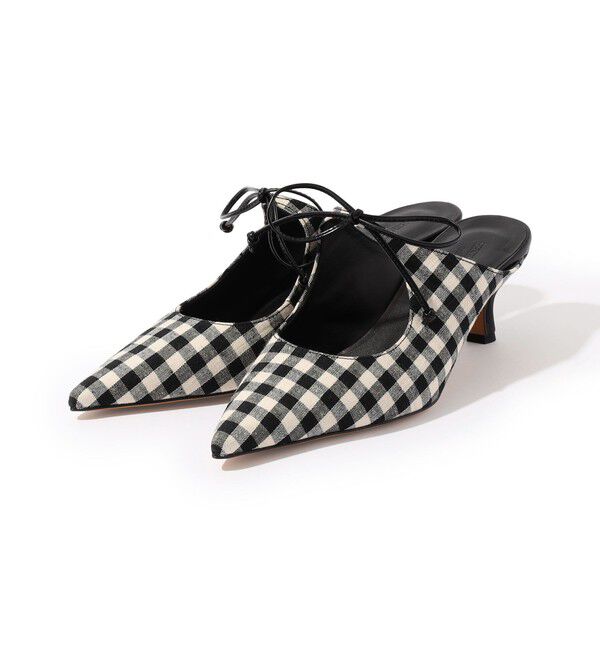 TOMORROWLAND GOODS「【別注】HENRI EN VARGO THELMA gingham ミュール」|パンプス|