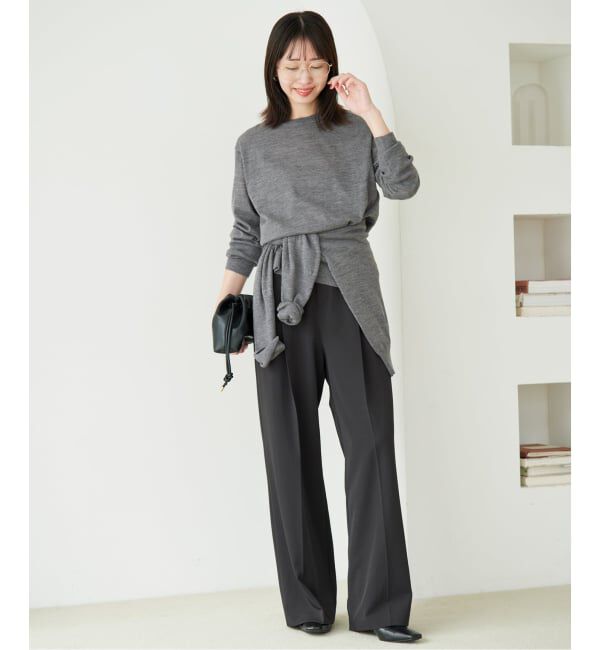 SLOBE IENA「《WEB限定/4サイズ展開/追加予約》イージーワイドパンツ」|スラックス|