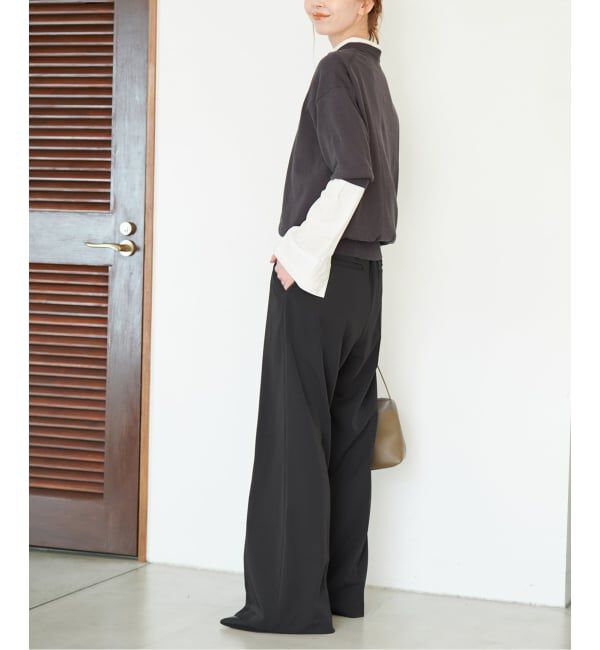 SLOBE IENA「《WEB限定/4サイズ展開/追加予約》イージーワイドパンツ」|スラックス|