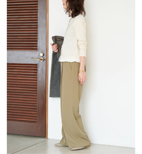 SLOBE IENA「《WEB限定/4サイズ展開/追加予約》イージーワイドパンツ」|スラックス|