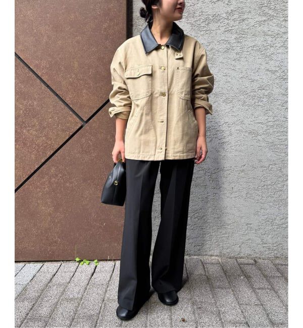 SLOBE IENA「《4サイズ展開/追加予約》TRワイドトラウザー」|スラックス|
