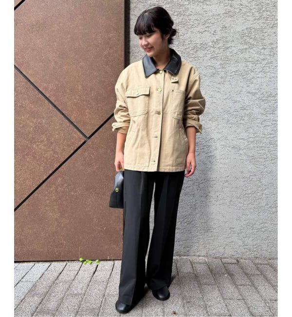 SLOBE IENA「《4サイズ展開/追加予約》TRワイドトラウザー」|スラックス|