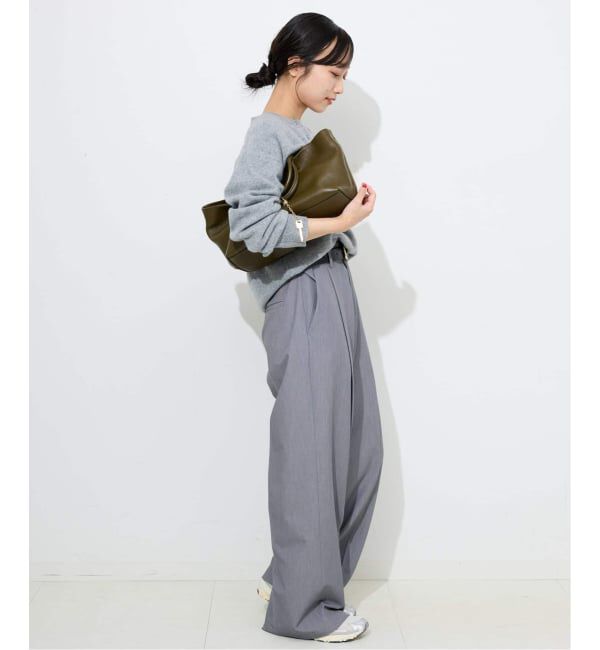 SLOBE IENA「《4サイズ展開/追加予約》TRワイドトラウザー」|スラックス|