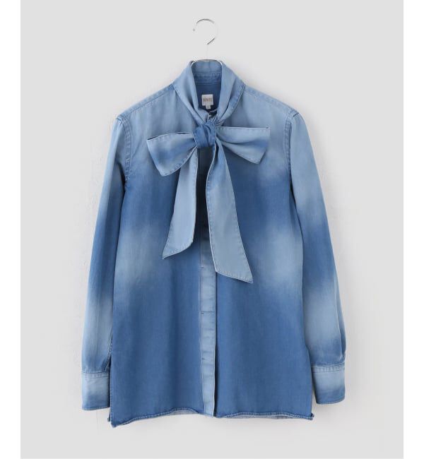 VERMEIL par iena「BOWTE バウト Light Denim ボウタイシャツ」|シャツ・ブラウス|