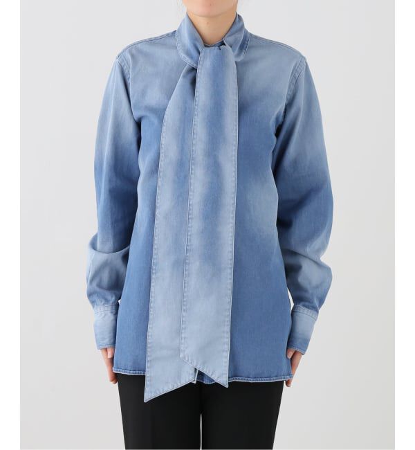 VERMEIL par iena「BOWTE バウト Light Denim ボウタイシャツ」|シャツ・ブラウス|
