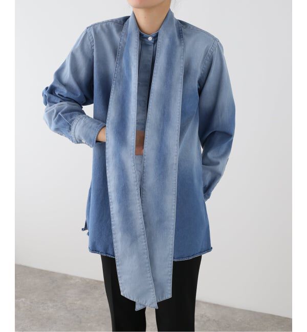 VERMEIL par iena「BOWTE バウト Light Denim ボウタイシャツ」|シャツ・ブラウス|