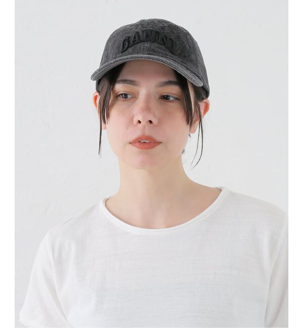 PULP「GANNI / ガニー Washed Embroidery Denim Cap」|キャップ・キャスケット|