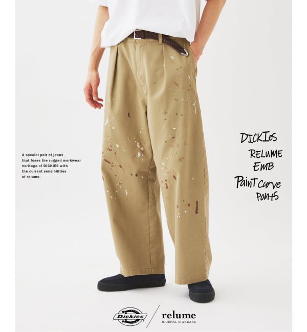 JOURNAL STANDARD relume「《追加予約》Dickies / ディッキーズ 別注 スプラッシュ 刺繍 カーブ ワークパンツ」|チノ|ベージュ