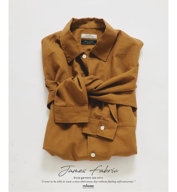 JOURNAL STANDARD relume「JAMES FABRIC / ジェームスファブリック ガーメントダイ シャツ」|シャツ・ブラウス|ブラウン