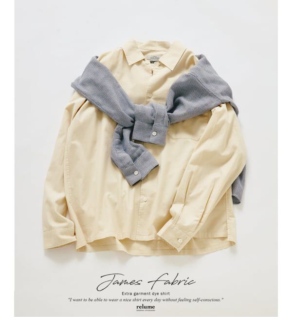 JOURNAL STANDARD relume「JAMES FABRIC / ジェームスファブリック ガーメントダイ シャツ」|シャツ・ブラウス|ベージュ A