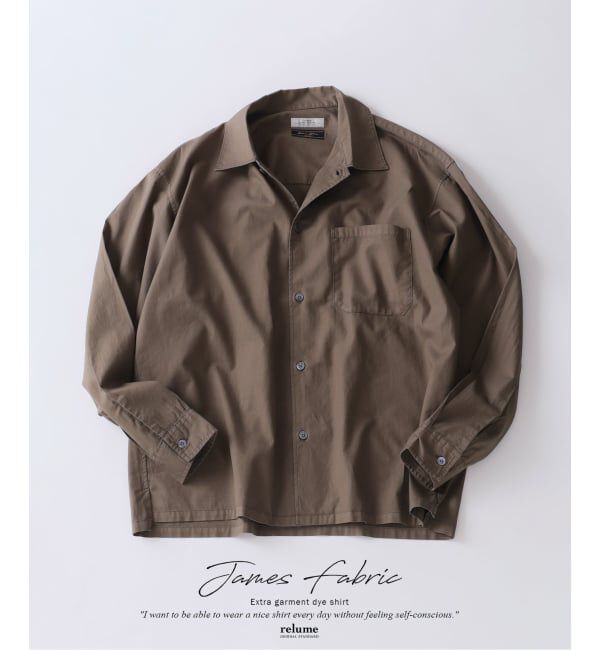JOURNAL STANDARD relume「JAMES FABRIC / ジェームスファブリック ガーメントダイ シャツ」|シャツ・ブラウス|カーキ