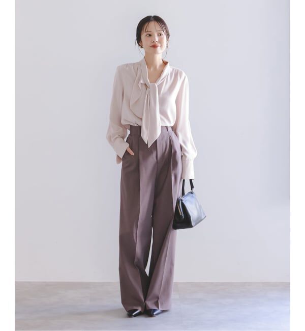 NOBLE「《WEB&日本橋店限定追加》ロイヤルサテンボウタイブラウス」|シャツ・ブラウス|