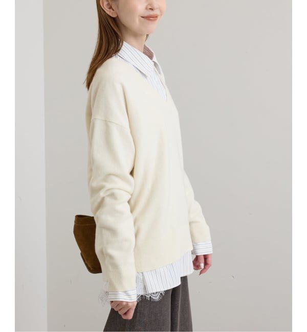 U by SPICK&SPAN「《予約》レースドッキングシャツ」|シャツ・ブラウス|