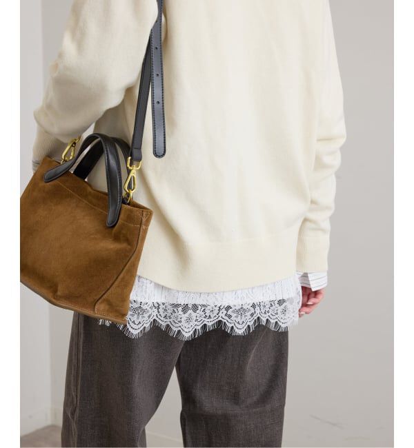 U by SPICK&SPAN「《予約》レースドッキングシャツ」|シャツ・ブラウス|