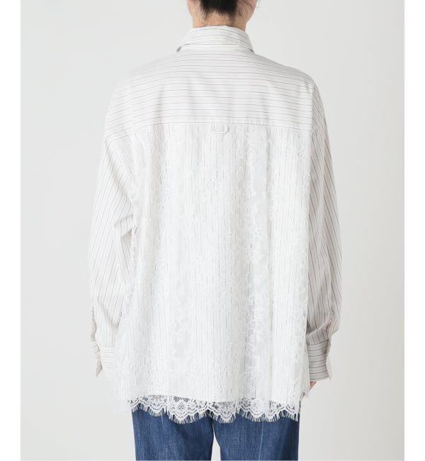 U by SPICK&SPAN「《予約》レースドッキングシャツ」|シャツ・ブラウス|