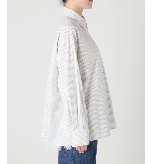 U by SPICK&SPAN「《予約》レースドッキングシャツ」|シャツ・ブラウス|