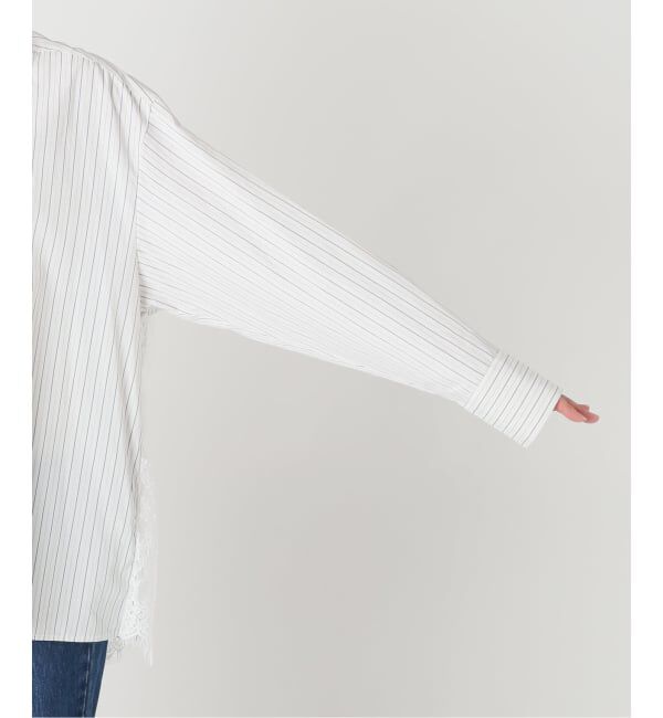 U by SPICK&SPAN「《予約》レースドッキングシャツ」|シャツ・ブラウス|