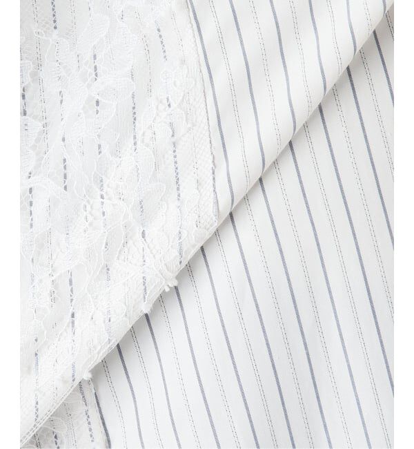 U by SPICK&SPAN「《予約》レースドッキングシャツ」|シャツ・ブラウス|