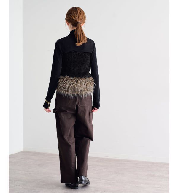 U by SPICK&SPAN「PROVOKE/プロヴォーク transform fake fur knit」|ストール|