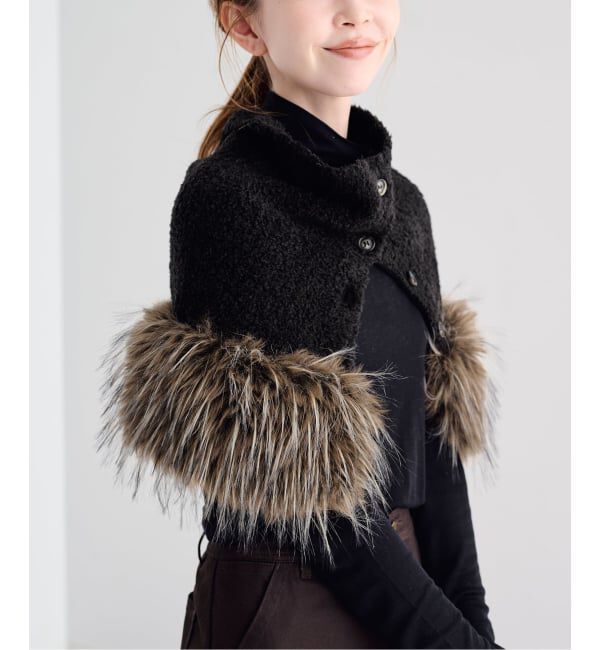 U by SPICK&SPAN「PROVOKE/プロヴォーク transform fake fur knit」|ストール|