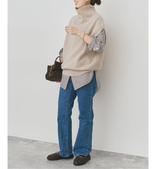 Spick and Span「《WEB限定 / 追加3予約》オフタートルニットベスト」|ベスト・ジレ|