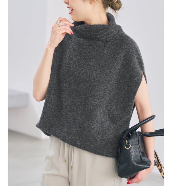 Spick and Span「《WEB限定 / 追加3予約》オフタートルニットベスト」|ベスト・ジレ|