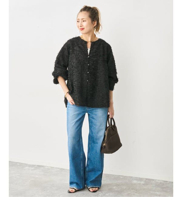 Spick and Span「カットジャガードパフスリーブブラウス」|シャツ・ブラウス|
